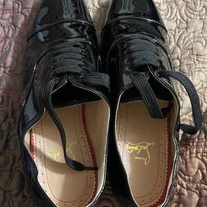 Knock offs of Christian Louboutin  Shiny Black Men's Oxfords